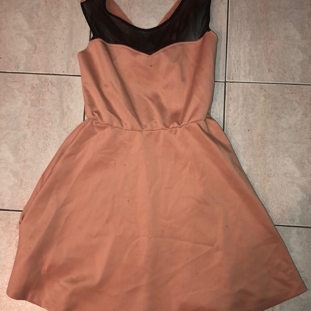 Pink and Black Dress, Bow in back